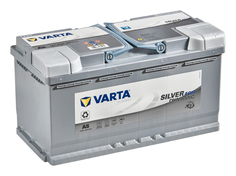 Аккумулятор легковой Varta Silver Dynamic AGM A5 95 а/ч 850А Обратная полярность