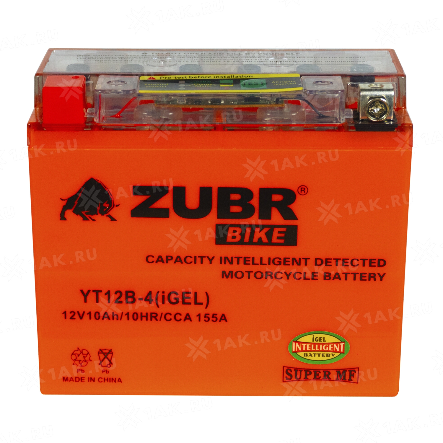 Аккумуляторная батарея ZUBR 10 Ah YT12B-4 (iGEL)