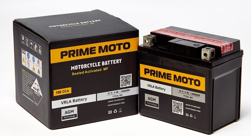 Аккумулятор PRIME MOTO PTZ5S 5 Ач 280 А 113x70x89 мм