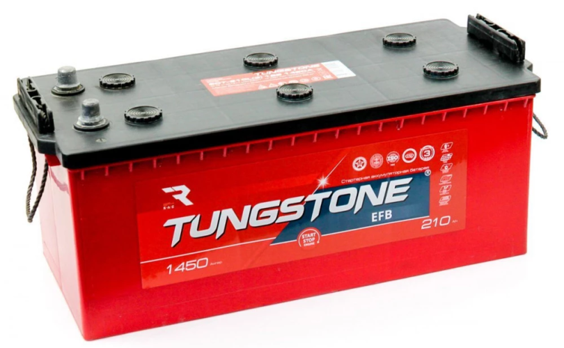 Аккумулятор Tungstone EFB 210 Ah евро обр. пол. 1450A 516x223x223