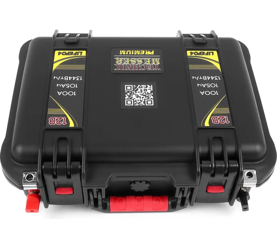 Аккумулятор MESSER LiFePo4 в кейсе 12В 105Ач 100А авторозетка, USВ, клеммы М8, разъем ХТ60 и ЗУ 25А F12105-LFP105X4-100-V1