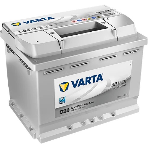 Аккумулятор легковой Varta Silver Dynamic D39 63 а/ч 610А Прямая полярность