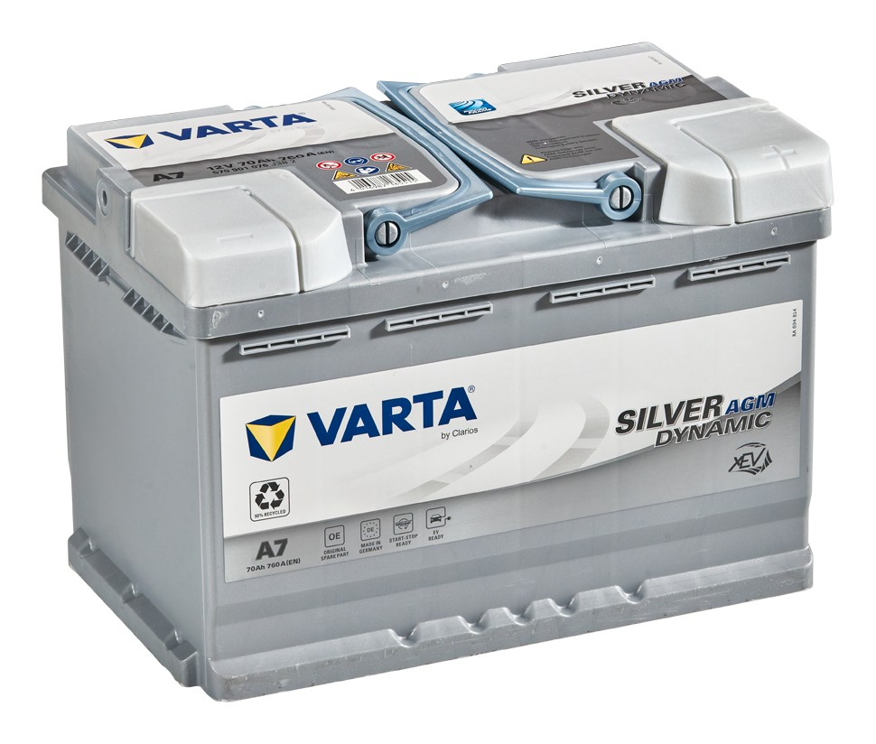 Аккумулятор легковой Varta Silver Dynamic AGM A7 70 а/ч 760А Обратная полярность