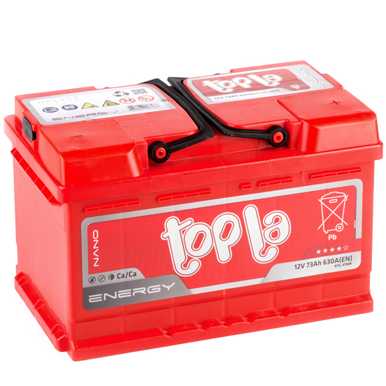 Батарея аккумуляторная TOPLA Energy 108073 73А/ч 630А 12V Обратная полярн. стандартные клеммы