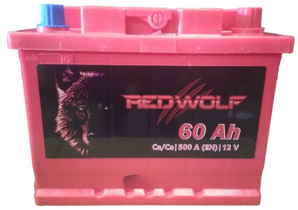 Батарея аккумуляторная REDWOLF RW600 60А/ч 500А обратная полярн. стандартные (Европа) клеммы
