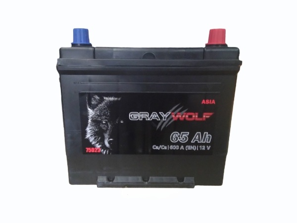 Батарея аккумуляторная GRAYWOLF GWJ650 65А/ч 600А обратная полярн. выносные (Азия) клеммы