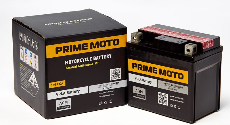 Аккумулятор PRIME MOTO PTZ5S 5 Ач 280 А 113x70x89 мм