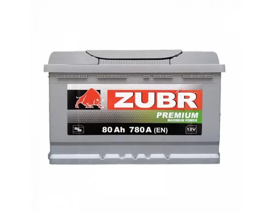 АККУМУЛЯТОР АВТОМОБИЛЬНЫЙ ZUBR PREMIUM 80 AH 780 A ОП