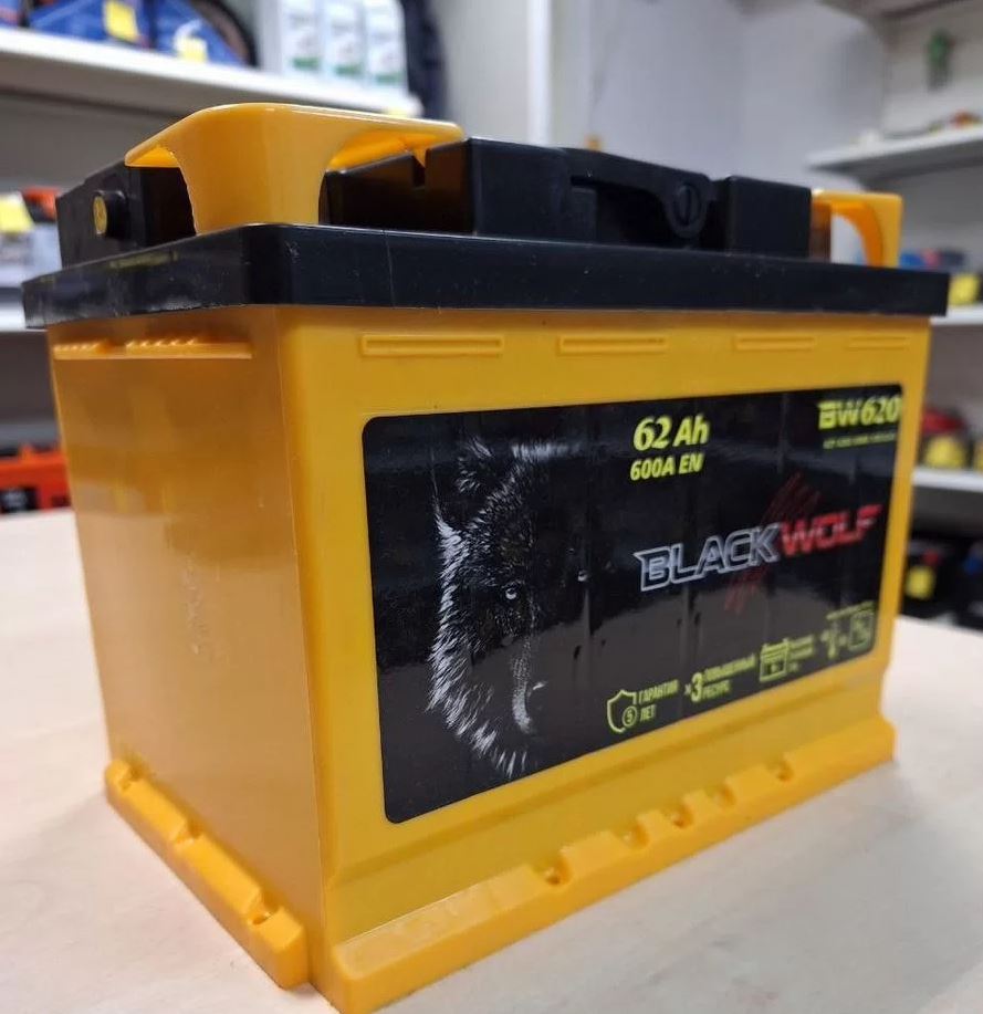 Аккумулятор Black Wolf 62 Ah ПП BW621