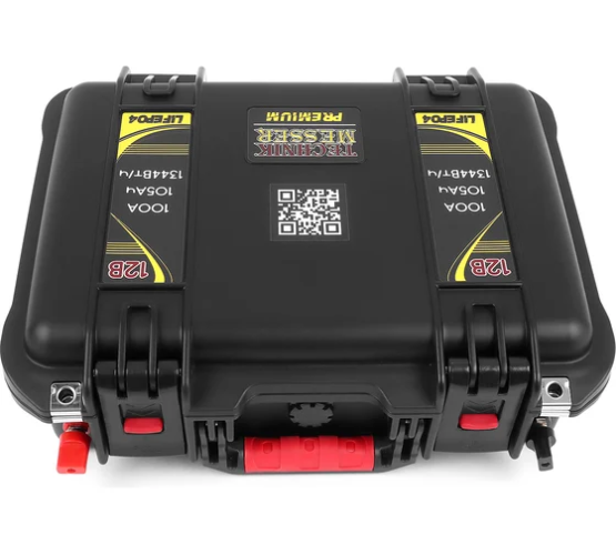 Аккумулятор MESSER LiFePo4 в кейсе 12В 105Ач 100А авторозетка, USВ, клеммы М8, разъем ХТ60 и ЗУ 25А F12105-LFP105X4-100-V1