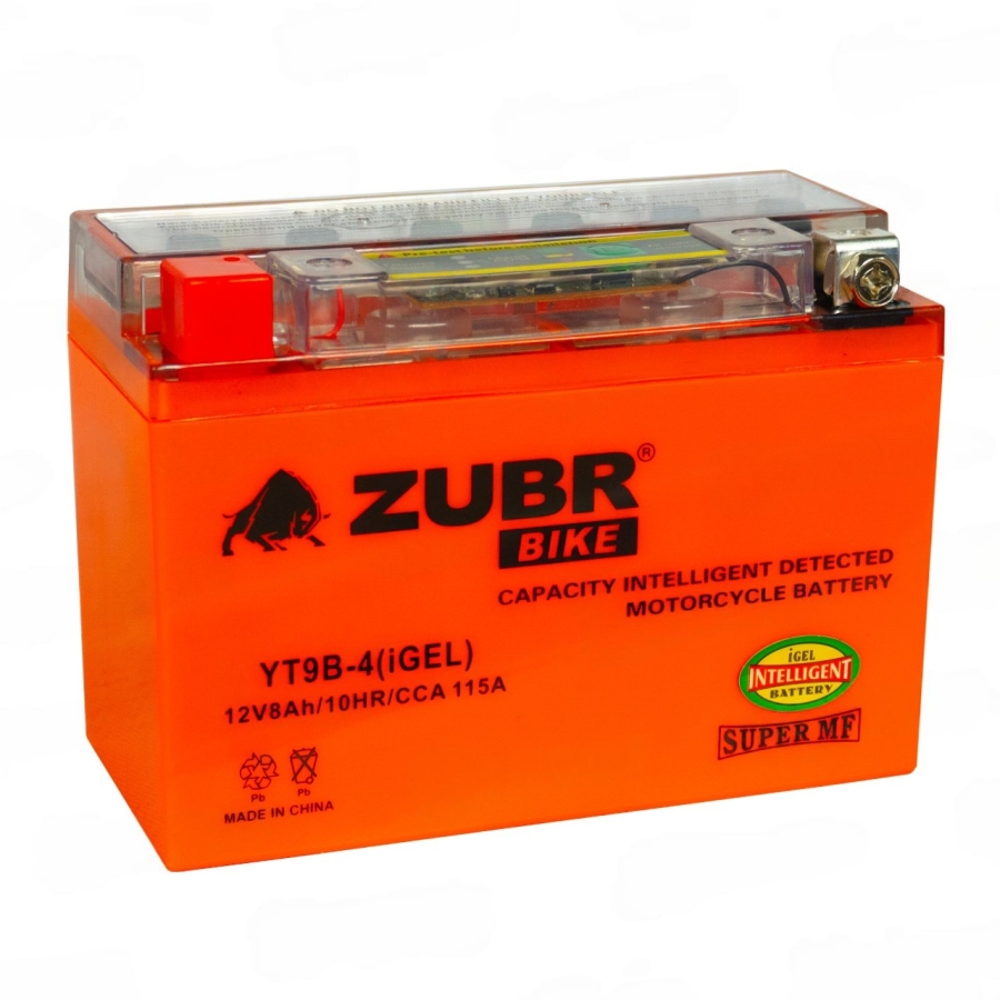 Аккумуляторная батарея ZUBR YT9B-4 (iGEL) 8 Ah