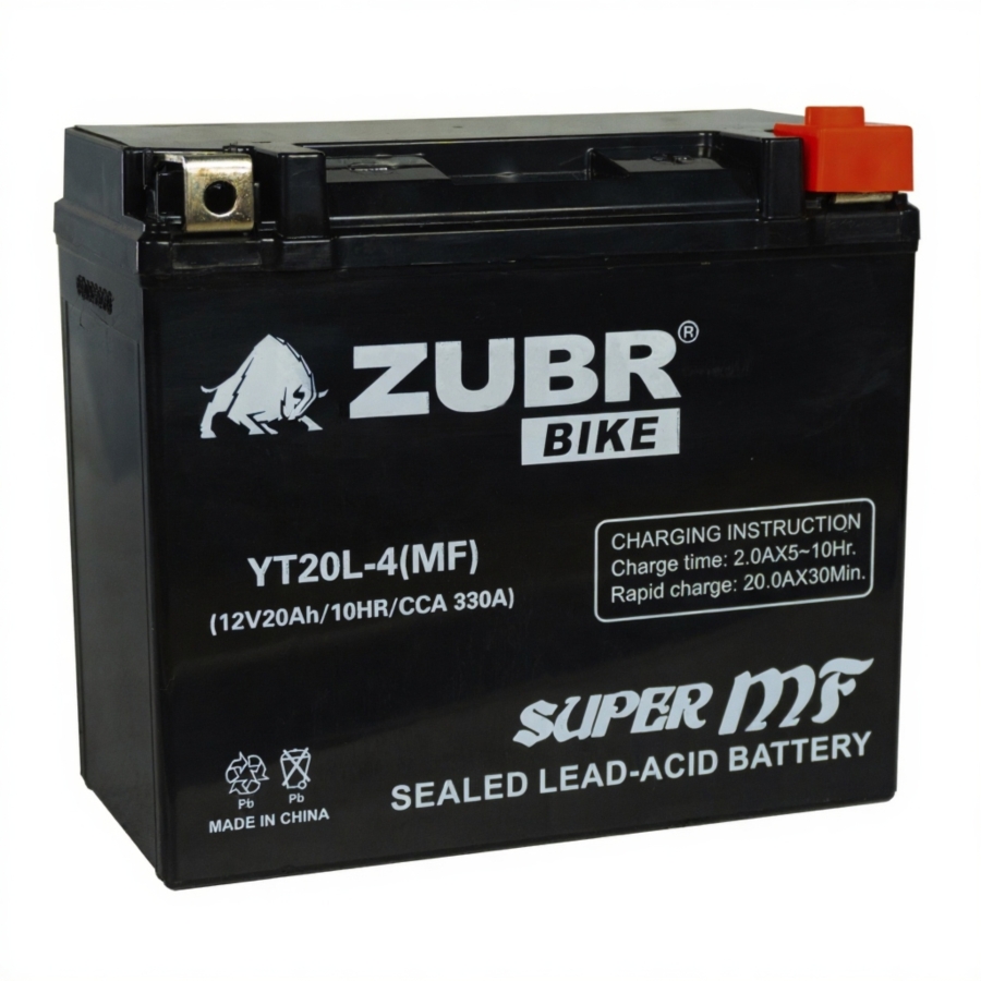 Аккумуляторная батарея ZUBR YT20L-4 (MF) 20 Ah